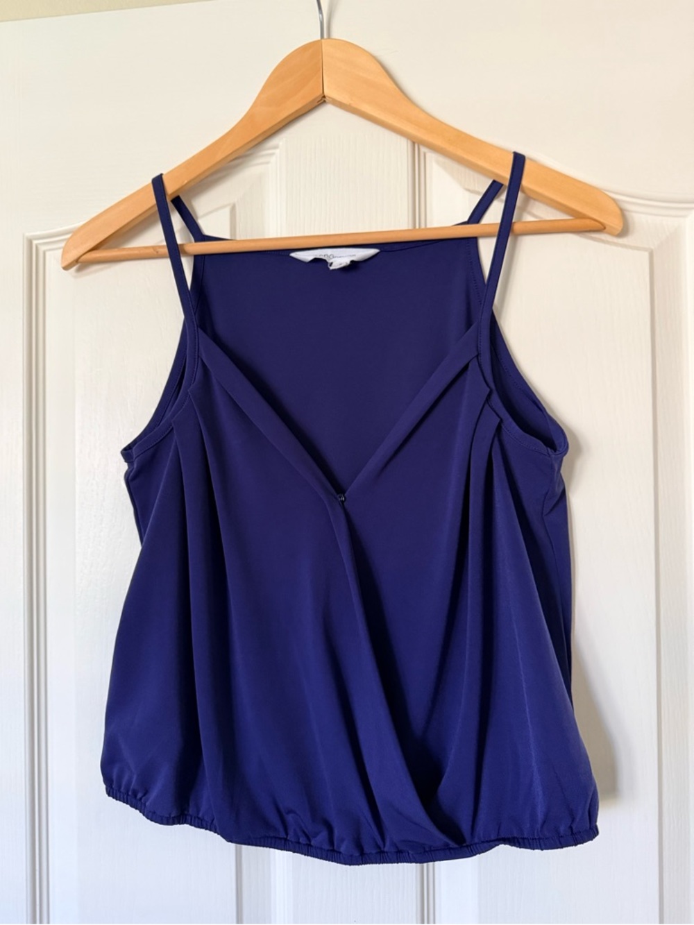 BCBGeneration Royal Blue Double-Strap Surplice Camisole